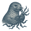 Mystic Sea Otter with Tentacle Plant