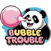 Cute panda with bubble gum
