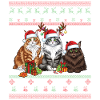 Santa Ugly Christmas Love Cats