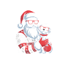 Santa Ugly Christmas And Dog