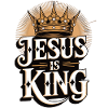 Jesus als König mit Krone Design