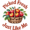 Humor Woman Apple Picking