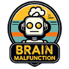 Brain Malfunction Retro Robot Logo
