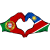 Portugal Namibia Flag Heart