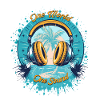 Tropical Headphones Relaxation Design