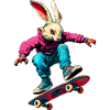 Bunny Skateboard / Skater Bunny