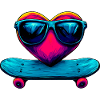 Skateboarder Herz