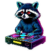 DJ Raccoon Retro Vibes