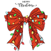 Festive Christmas Bow with Lights