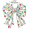 Festive Christmas Light Butterfly Design
