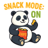 Panda Snack Mode T-Shirt Design