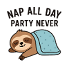 Sleepy Sloth Nap All Day Design