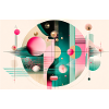 Abstract composition with chromatic flight