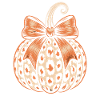 Leopard Print Pumpkin with Bow