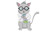 Playful Academic Cat T-Shirt