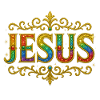 JESUS Glitter Gold Sequins