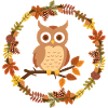 Autumnal Owl Wreath