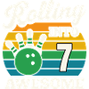 Retro Bowling Inspired 7th Birthday Design