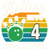 Retro Bowling 4th Birthday Design