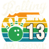 Retro Bowling 13e anniversaire Tee
