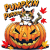 Cat Halloween Pumpkin Design