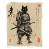 Samurai Katze, Japanischer Krieger & Kämpfer