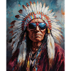 Indian chief with sunglasses