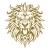 Majestic lion head graphic