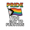 Buntes Pride-Flaggen-Design mit Humor