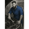 Artisan industriel avec clé