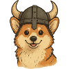 Viking Dog Illustration