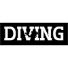 Diving with black background