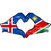 Island_Namibia_Flagge_Haende_Herzform_used