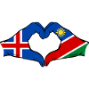 Island_Namibia_Flagge_Hände_Herzform