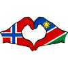 Norwegen_Namibia_Flagge_Hände_Herzform