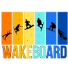 Wakeboard en couleurs vives