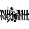 Dynamic volleyball player in action