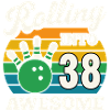 Bowling 38e anniversaire célébration graphique