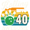 Bowling rétro 40e anniversaire Design