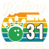 Retro Bowling 31e anniversaire Design