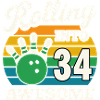 Bowling 34th Birthday Celebration Graphic