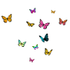 Schöner Mädchenname NERISSA mit Schmetterlingen 
