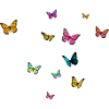 Schöner Mädchenname ELENORA mit Schmetterlingen 