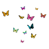 Schöner Mädchenname OPHELIA mit Schmetterlingen 