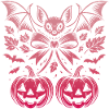 Halloween Bat with Pumpkin Cherries
