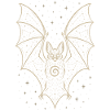 Mystic Bat with Stars