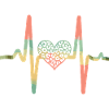 Heartbeat leopard print heart