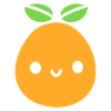 Agrume mignon avec visage souriant Mangue