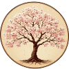 Delicate cherry blossom tree