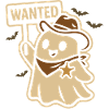 Halloween Ghost Cowboy Wanted Design